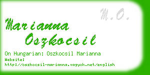 marianna oszkocsil business card